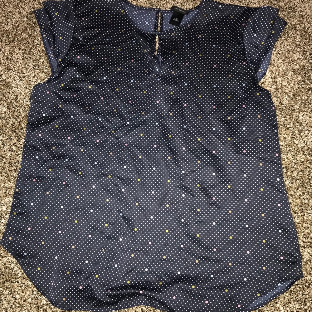 ANN TAYLOR Lightweight Polka Dot Tank Top